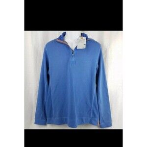 TOMMY BAHAMA MENS HALF ZIP REVERSIBLE SWEATER blue Size Large